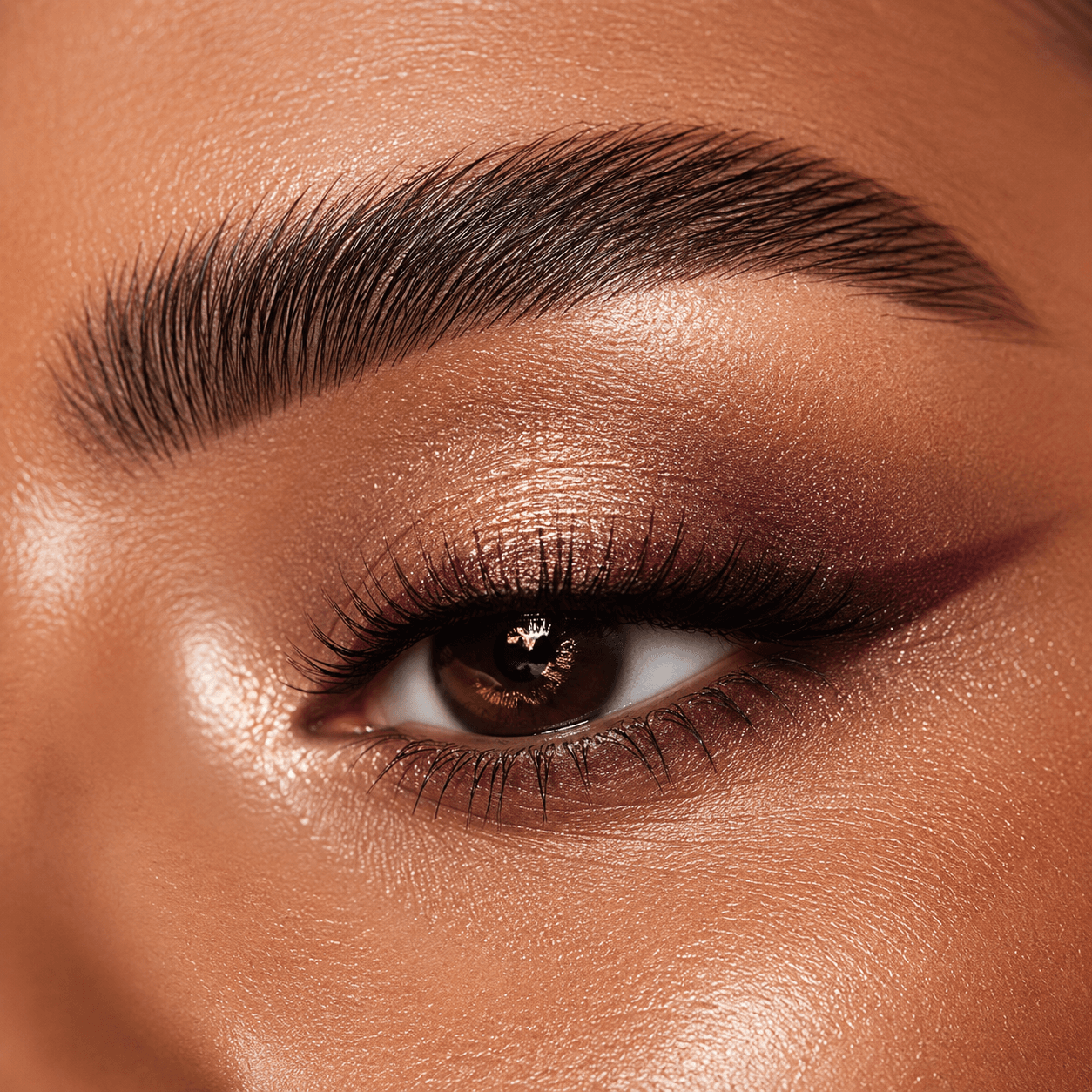 Mirada editorial — sombra aubergine